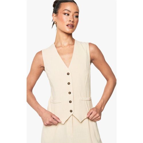 Tall" - Gilet Sans Manches - Blanc Écru - 36, Blanc Écru - boohoo - Modalova