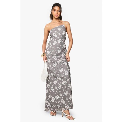 Robe Longue Fleurie Asymétrique - 36 - boohoo - Modalova