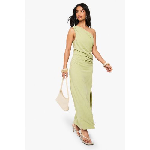 Petite" - Robe Longue Drapée - 34 - boohoo - Modalova
