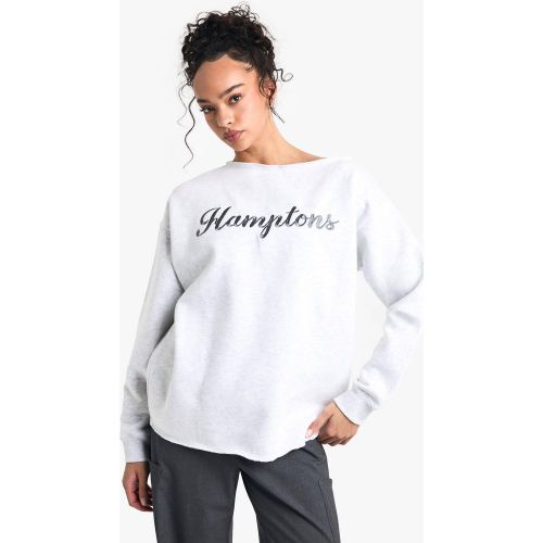 Sweat Brodé À Épaules Dénudées - S - boohoo - Modalova