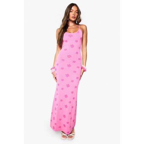 Robe Longue Fleurie En Maille - S - boohoo - Modalova