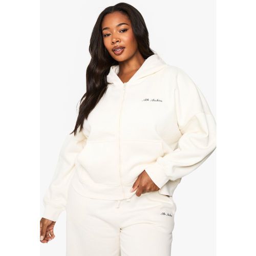 Grande Taille - Sweat À Capuche Court Zippé - 44 - boohoo - Modalova