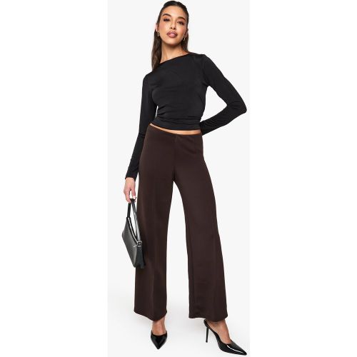 Pantalon Large En Tissu Crêpe - 34 - boohoo - Modalova