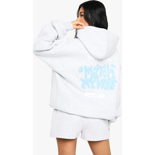 Sweat À Capuche À Slogan Brodé Match My Vibe - S - boohoo - Modalova