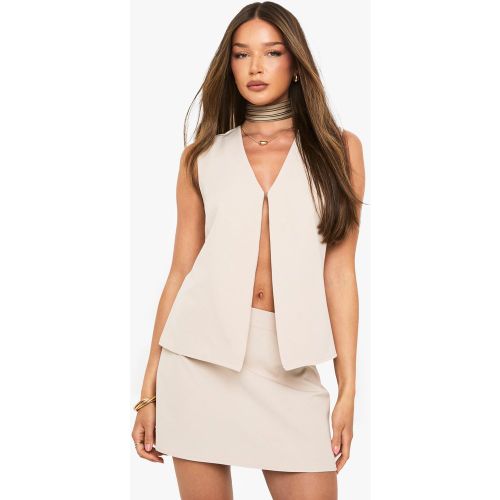 Mini-Jupe Droite - Blanc Écru - 34, Blanc Écru - boohoo - Modalova