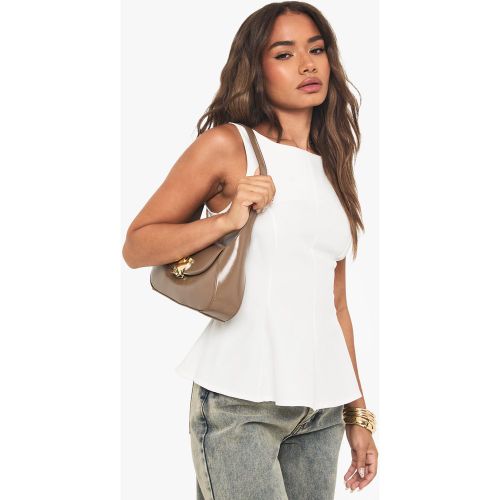 Top Péplum Tissé - 34 - boohoo - Modalova