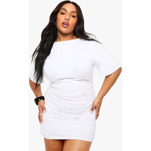 Grande Taille - Robe T-Shirt Froncée - 44 - boohoo - Modalova