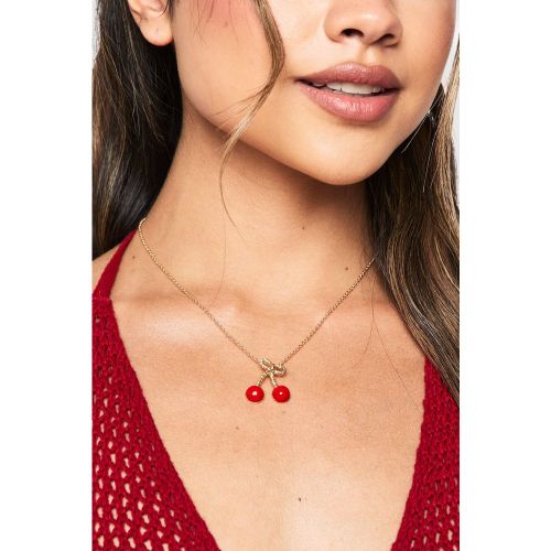 Collier Oversize À Pendentif Cerise - One Size - boohoo - Modalova