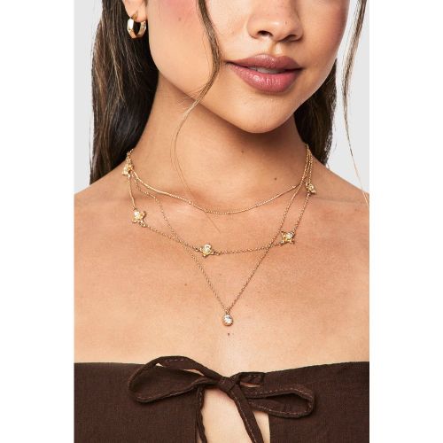 Collier Fleuri À Chaînes Multiples - One Size - boohoo - Modalova