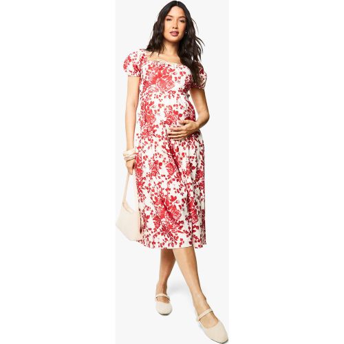 Maternité - Robe De Grossesse Mi-Longue Fleurie - 36 - boohoo - Modalova