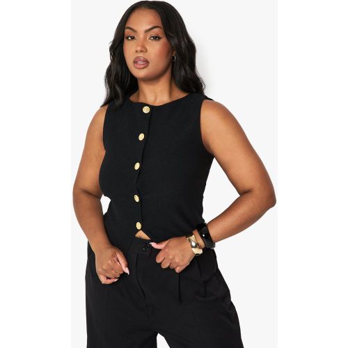 Grande Taille - Gilet Texturé Sans Manches - 44 - boohoo - Modalova