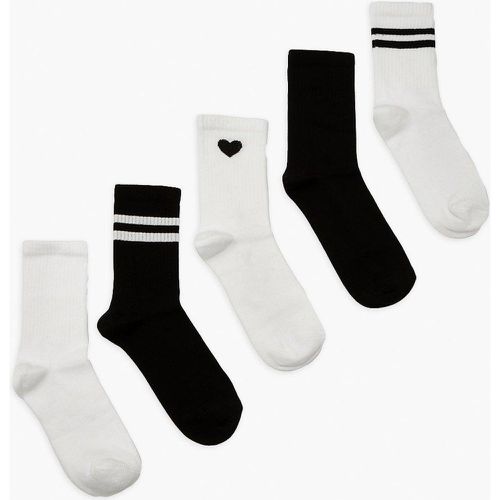 Lot De 5 Paires De Chaussettes De Sport - One Size - boohoo - Modalova