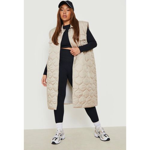 Grande Taille - Doudoune Sans Manches Matelassées Longue - 46 - boohoo - Modalova