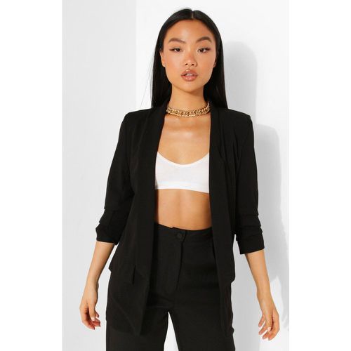 Petite" - Blazer À Revers Châle Et Manches Froncées - 40 - boohoo - Modalova