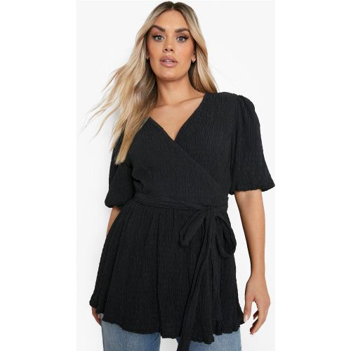 Grande Taille - Top À Basque Effet Plissé - 44 - boohoo - Modalova