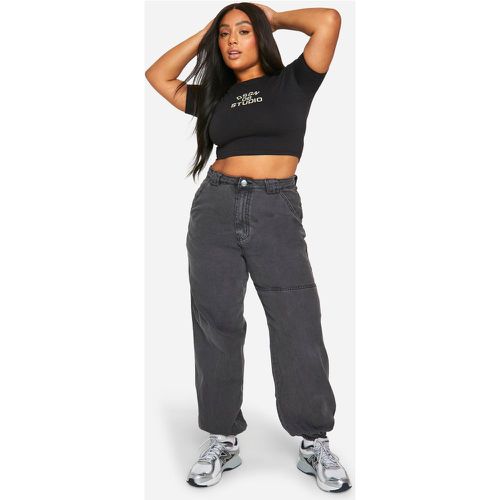 Grande Taille - Jogging Cargo Taille Mi-Haute - 44 - boohoo - Modalova