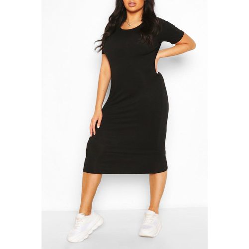 Grande Taille - Robe Coupe Mi-Longue En Jersey À Mancherons - boohoo - Modalova