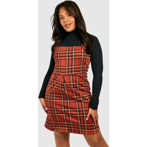 Grande Taille - Robe Salopette À Carreaux - 44 - boohoo - Modalova