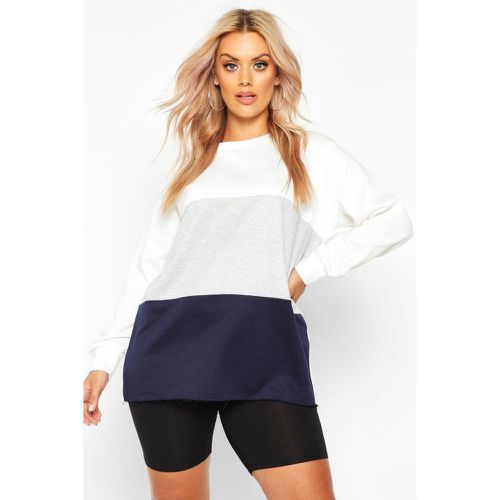 Grande Taille - Top Sweat Colour Block - boohoo - Modalova