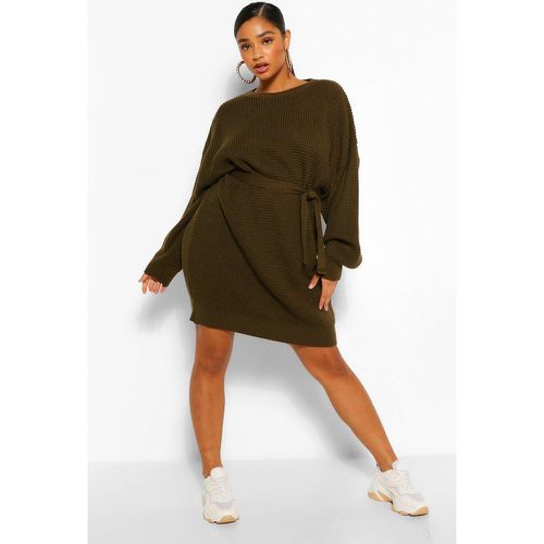 Grande Taille - Robe Pull En Maille Gaufrée - 44-46 - boohoo - Modalova