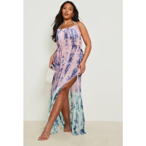 Grande Taille - Robe Longue Effet Dip-Dye Tie-Dye Katy - 52 - boohoo - Modalova