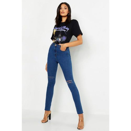 Tall" - Jean Skinny Déchiré Basique À Taille Haute - 36 - boohoo - Modalova