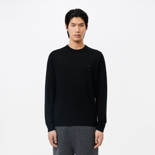 Pull à col rond en laine mérinos unie Taille 4XL - Lacoste - Modalova