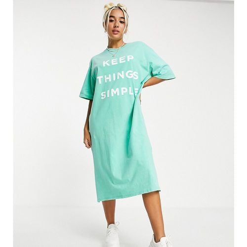 Robe t-shirt mi-longue ultra oversize avec imprimé Simple à délavage vintage - Native Youth - Modalova