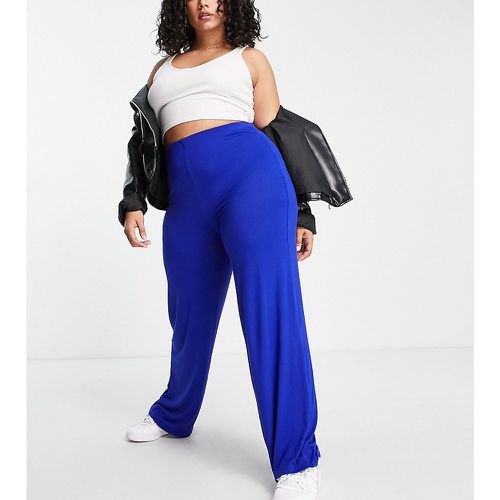 Pantalon basique ample à taille haute - de cobalt - Flounce London Plus - Modalova