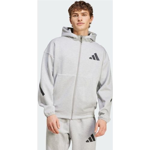 Z.n.e. Full-zip Hooded Track Manteaux blousons - Gris - Taille: XS - Poly Mesh - Foot Locker - Adidas - Modalova