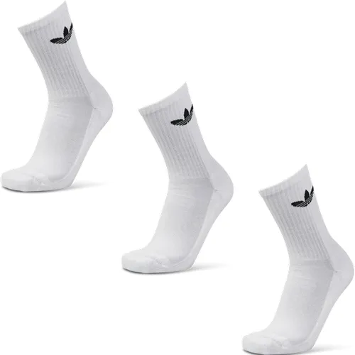 Solid Crew 3 Pack Unisexe Chaussettes - Blanc - Taille: 34-36 - Foot Locker - Adidas - Modalova