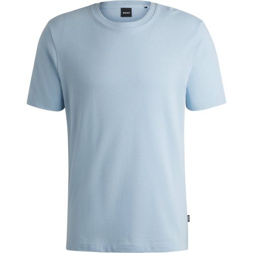 T-shirt en coton mélangé à la structure jacquard effet bulle - Boss - Modalova
