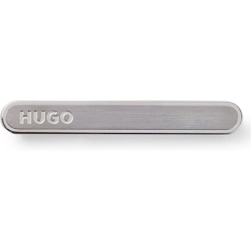 Pince à cravate ovale en acier inoxydable avec logo gravé - HUGO - Modalova