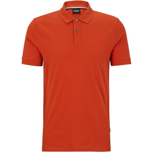 Polo en coton biologique avec logo brodé - Boss - Modalova