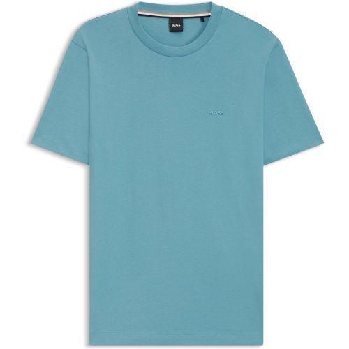 T-shirt en jersey de coton avec détail logoté - Boss - Modalova