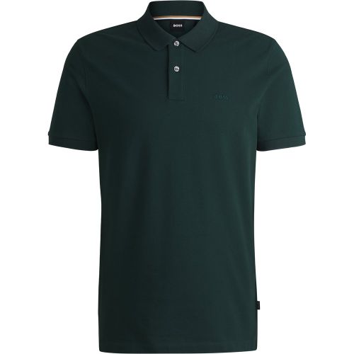 Polo en coton biologique avec logo brodé - Boss - Modalova
