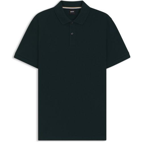 Polo Pallas en piqué de coton avec détails logotés - Boss - Modalova