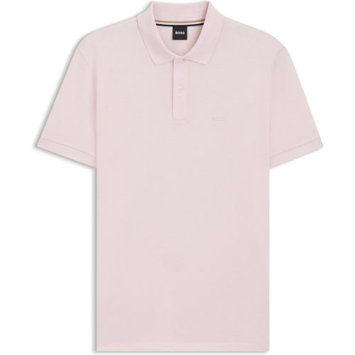 Polo Pallas en piqué de coton avec détails logotés - Boss - Modalova