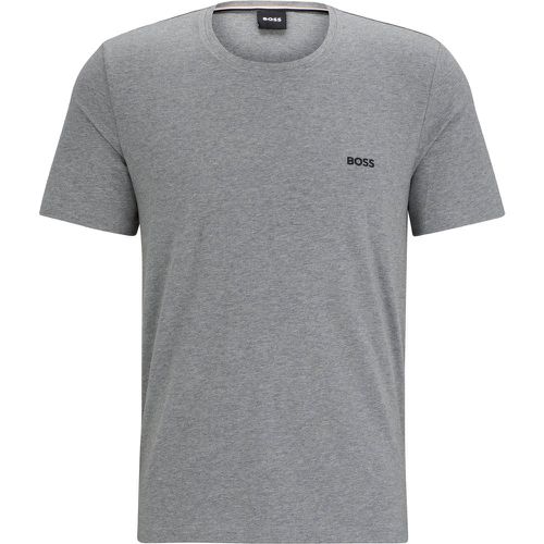 T-shirt Regular Fit en coton stretch avec logo contrastant - Boss - Modalova