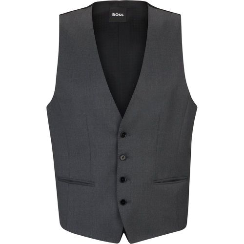 Gilet Slim en sergé de laine vierge - Boss - Modalova