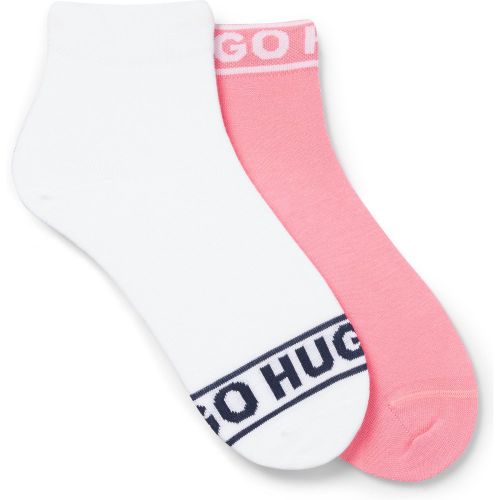 Lot de deux paires de chaussettes mi-mollet avec bord logoté - HUGO - Modalova