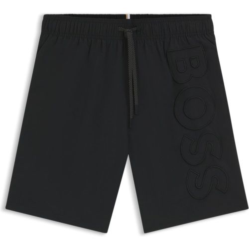 Short de bain à logo brodé en relief - Boss - Modalova