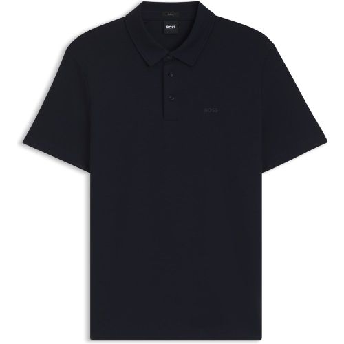 Polo Slim en coton à logo en gomme - Boss - Modalova