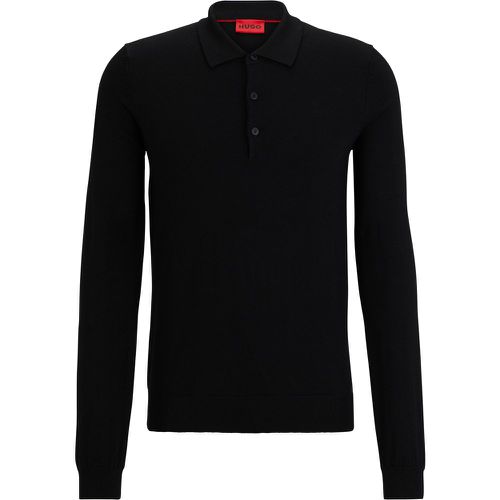 Pull polo Regular Fit en laine éco-responsable - HUGO - Modalova