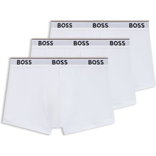 Lot de trois boxers courts en coton stretch avec logo à la taille - Boss - Modalova