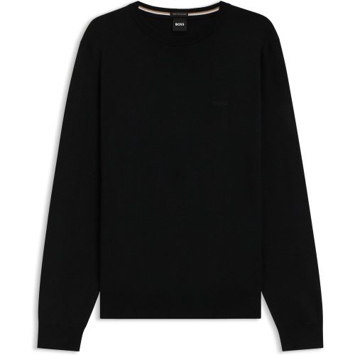 Pull Regular en laine vierge avec logo brodé - Boss - Modalova