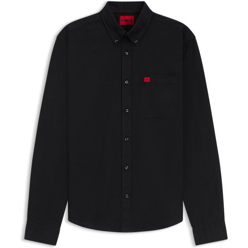 Chemise Slim boutonnée en coton Oxford lavé - HUGO - Modalova