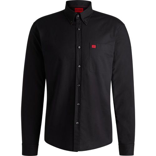 Chemise slim fit en coton Oxford lavé - HUGO - Modalova