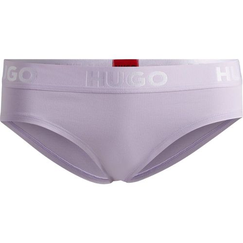 Slip coupe Regular Rise en coton stretch avec taille logotée - HUGO - Modalova