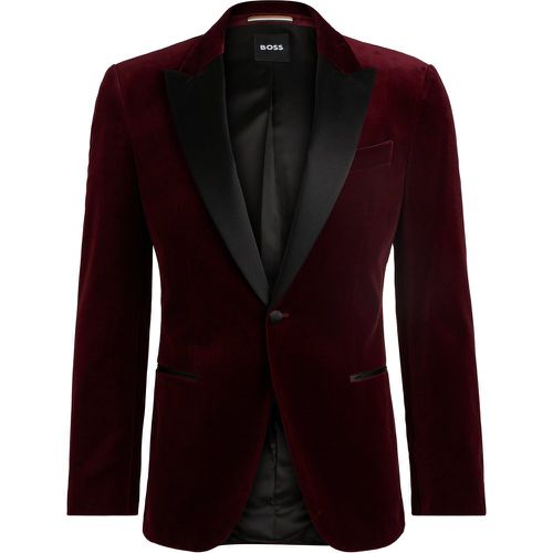 Veste de smoking Slim Fit en velours de pur coton - Boss - Modalova